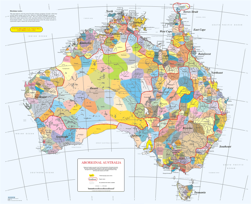 Aboriginal Australia map