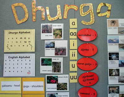 Dhurdga language school display