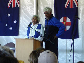 Traditional owners Mary Duroux and Lionel Mongta